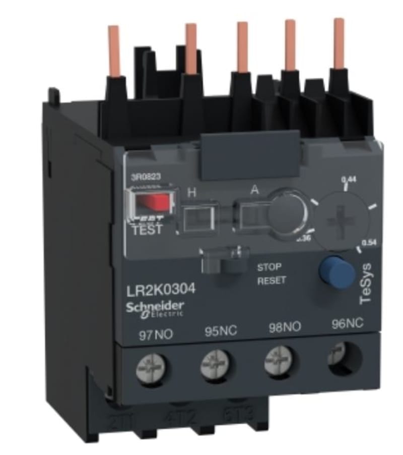Schneider Electric differential thermal overload relay, TeSys K, 0.36...0.54A, class 10A LR2K0304