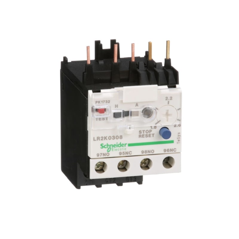 Schneider Electric differential thermal overload relay, TeSys K, 1.8...2.6A, class 10A LR2K0308