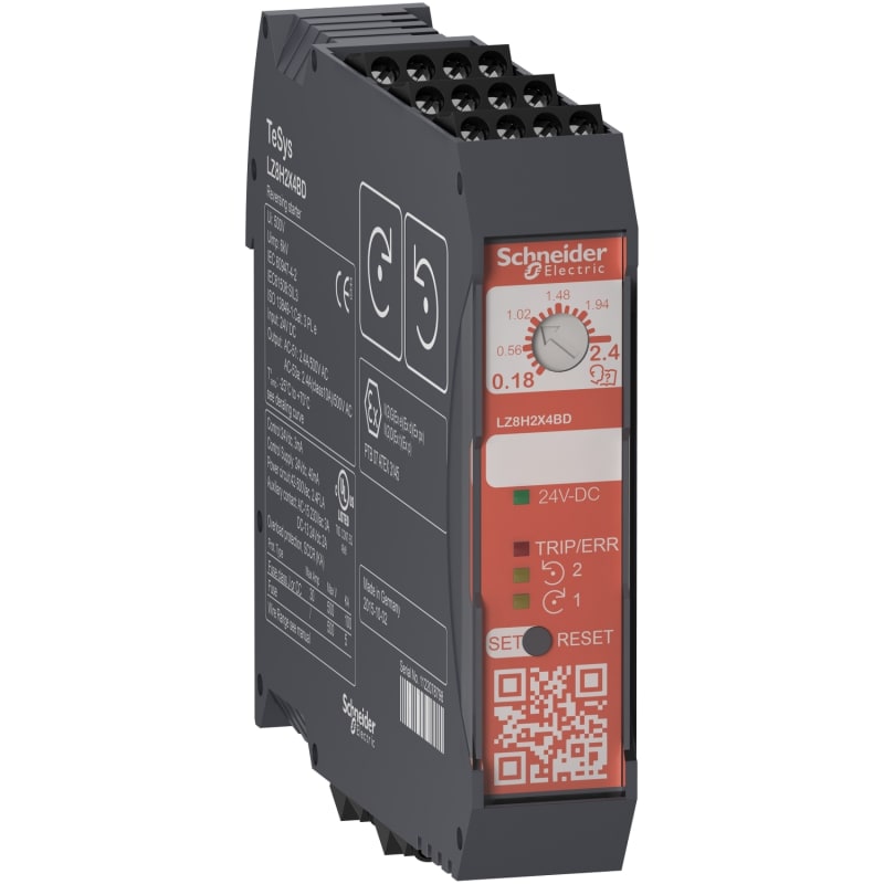 Schneider Electric Reversing Starter TeSys H Safe-Torque-Off 0,75KW-400V control 24VDC LZ8H2X4BD