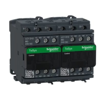 Reversing contactor. 12A 24VDC