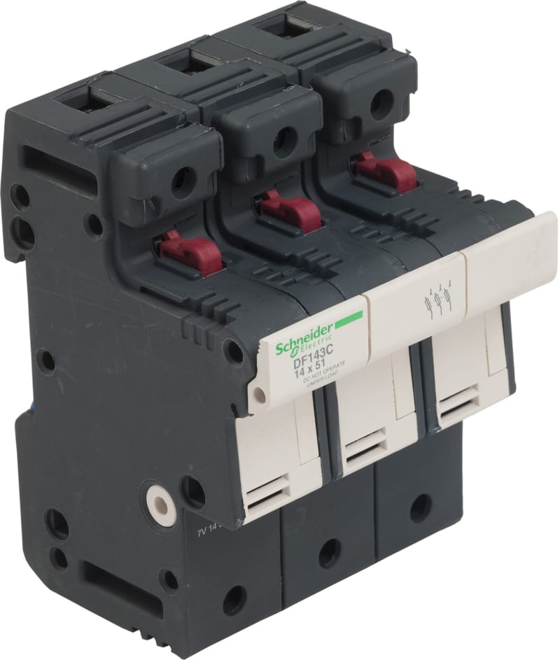 Schneider Electric Fuse carrier TeSys DF, 3P 50A, fuse size 14X51 mm DF143C