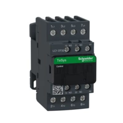 Schneider Electric Contactor, TeSys Deca, 4P(4 NO), AC-1, <=440V, 32A, 230V AC 50/60Hz coil, screw clamp terminal LC1DT32P7