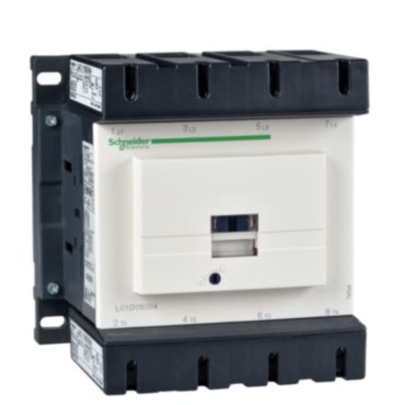 Schneider Electric Contactor, TeSys Deca, 4P(4NO), AC-1, 440V, 200A, 230V AC 50/60Hz coil, screw clamp terminals LC1D115004P7