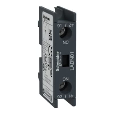 Schneider Electric Auxiliary contact block, TeSys D, 1NC, front mounting, screw clamp terminals LADN01