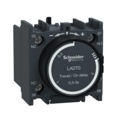 Schneider Electric LADT0 TeSys D - time delay auxiliary contact block - 1 NO + 1 NC screw clamp terminals