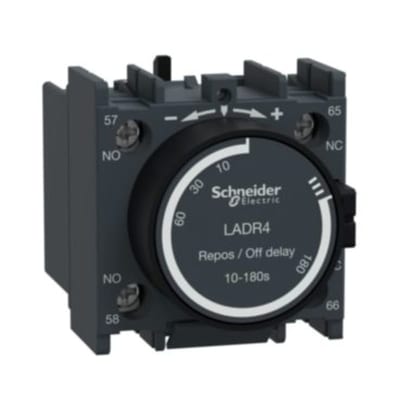Schneider Electric LADR4 TeSys D - time delay auxiliary contact block - 1 NO + 1 NC screw clamp terminals