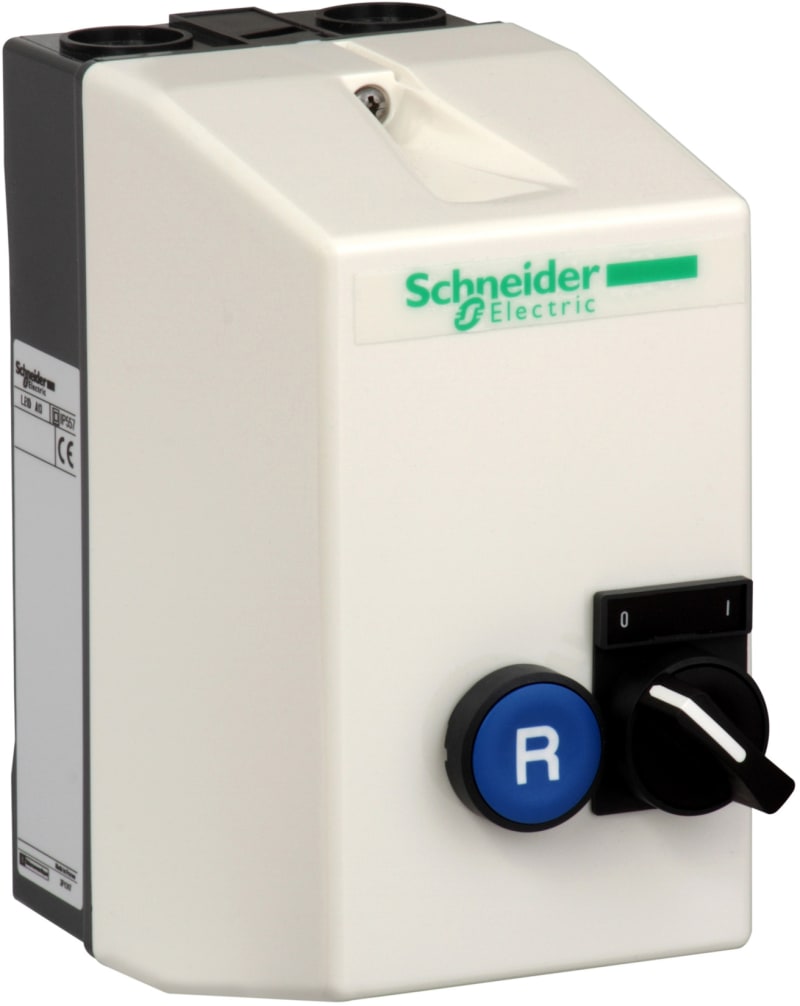 Schneider Electric LE1D09P7A13 TeSys LE - enclosed DOL starter - 9 A - 230 V AC coil - selector 2 pos + reset
