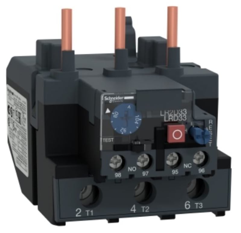 Schneider Electric thermal overload relays, TeSys Deca, 80...104A, class 10A, motor protection LRD3365