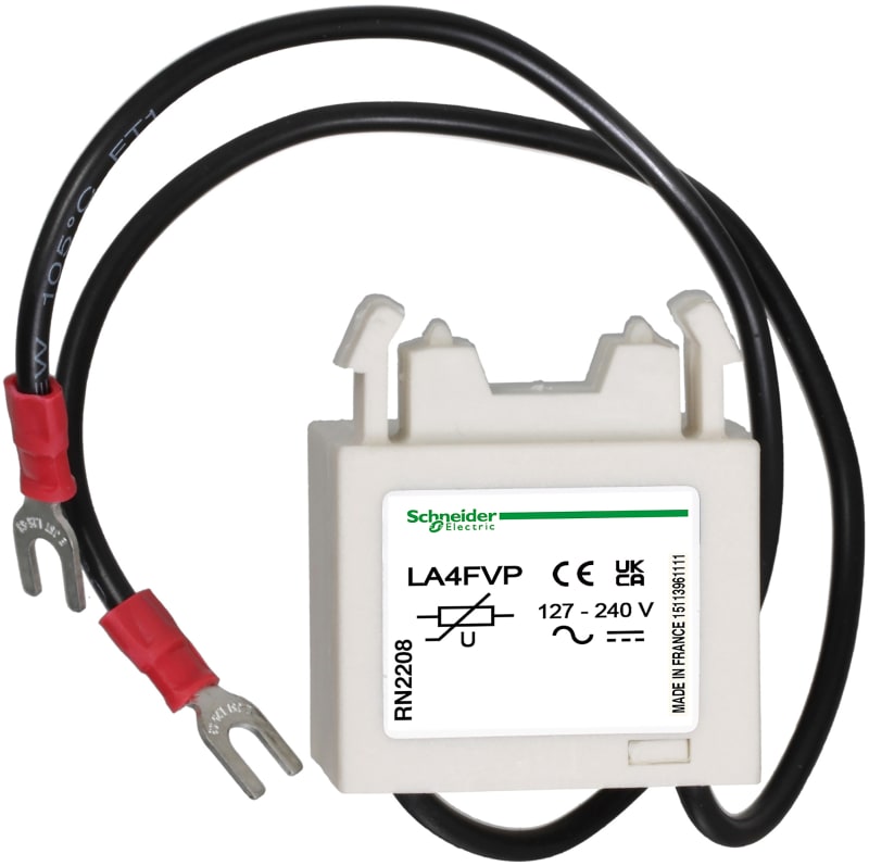 Schneider Electric TeSys F - suppressor module - varistor (peak limiting) - 127...240 V AC/DC LA4FVP