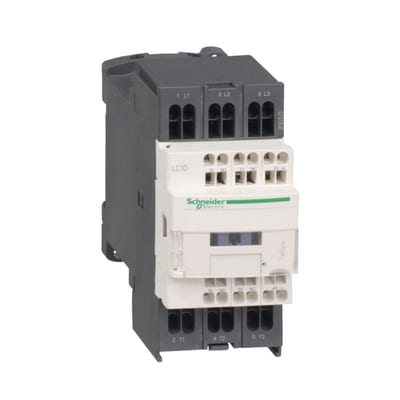 Schneider Electric Contactor, TeSys Deca, 3P(3NO), AC-3/AC-3E, <=440V, 38A, 230V AC 50/60Hz coil, spring terminals LC1D383P7