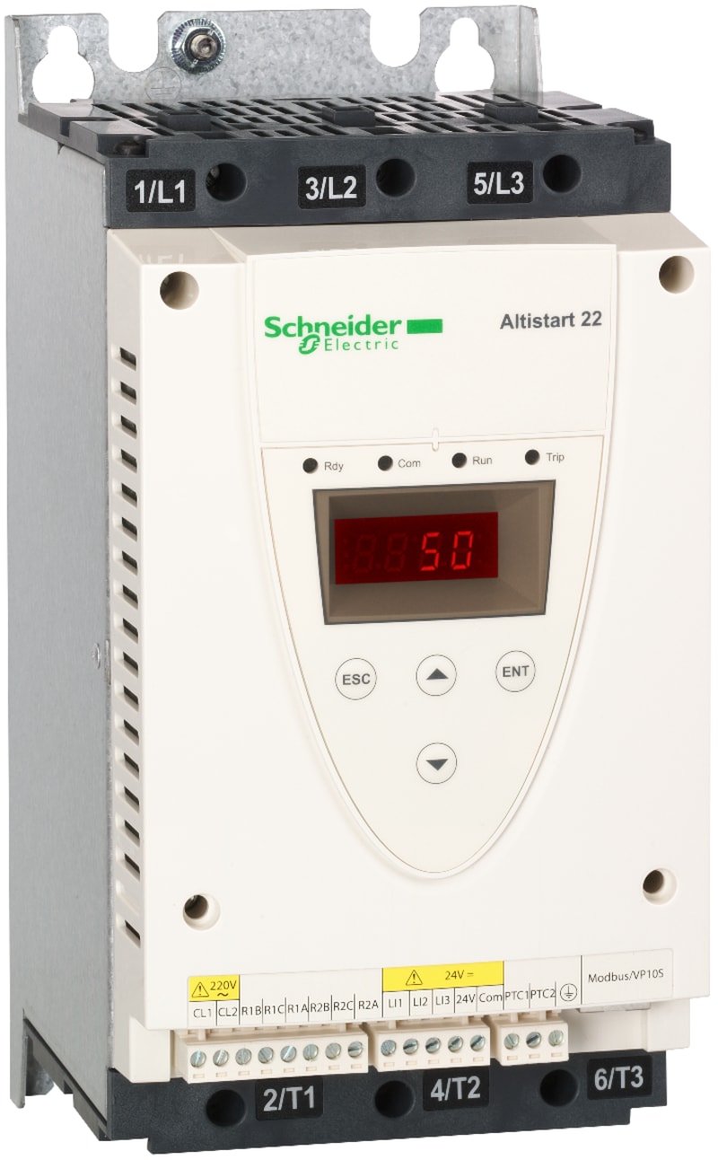 Schneider Electric SOFT STARTER-ATS22-CONTROL110V-POWER 208V(7.5hp)/230V(10hp)/460V(20hp)/575V(25hp) ATS22D32S6U