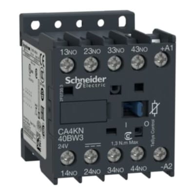 Schneider Electric TeSys K control relay - 4 NO - <= 690 V - 24 V DC low consumption coil CA4KN40BW3