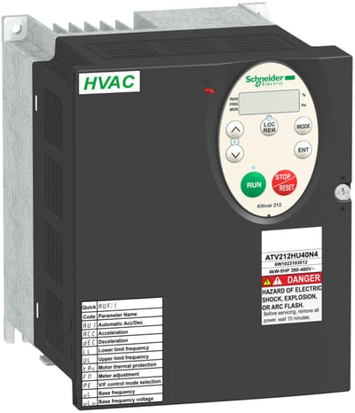 Schneider Electric variable speed drive ATV212 - 3kW - 480V - 3PH - EMC - IP21 ATV212HU30N4