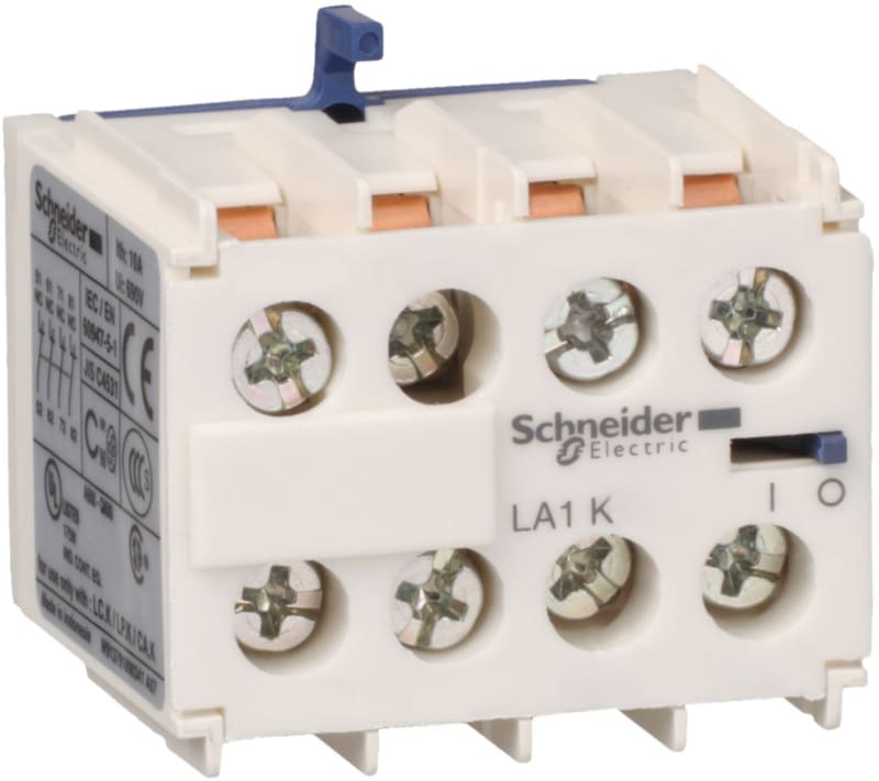 Schneider Electric TeSys K - Auxiliary contact block - 2 NO + 2 NC - screw-clamps term - EN 50012 LA1KN22M