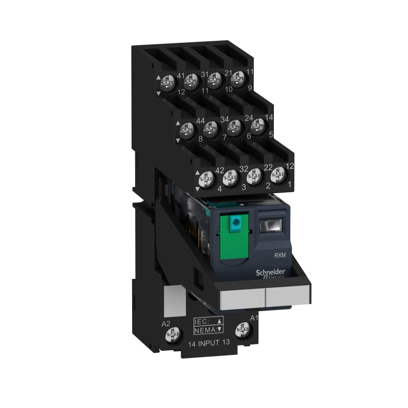 RXM relay with plinth 6A 24VDC (RXM4AB2BDPVS)