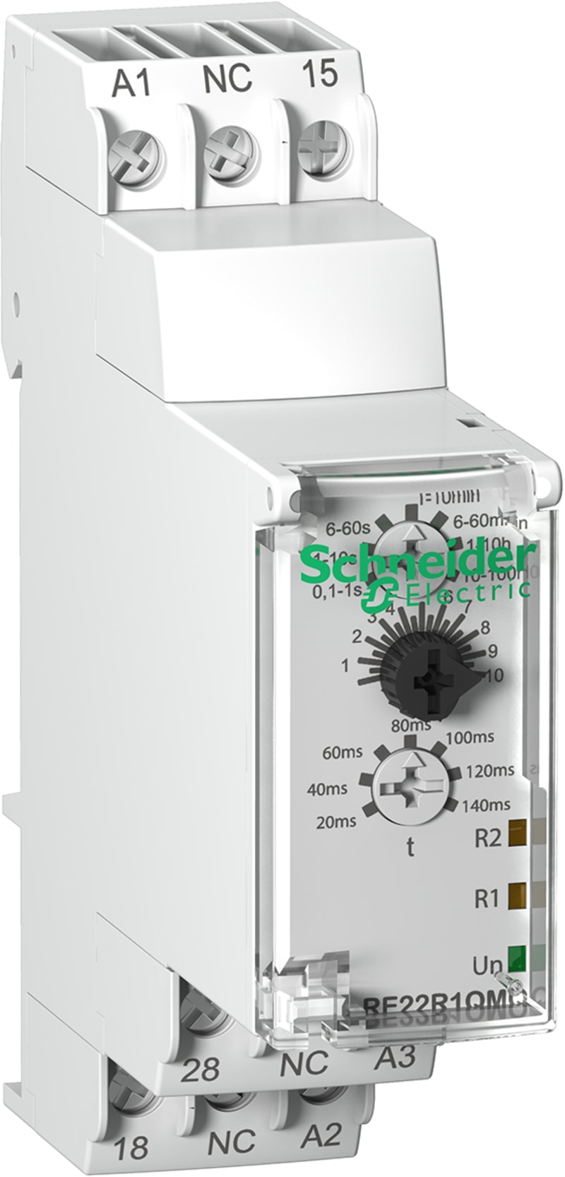 Schneider Electric star-delta timing relay - 230VAC/440VAC - 1 C/O RE22R1QMQ