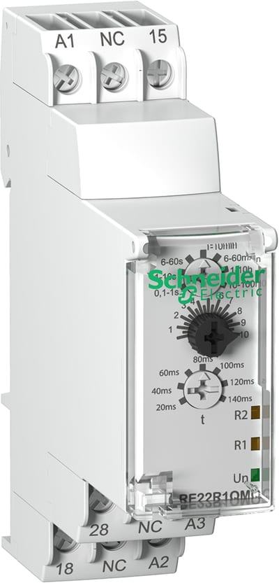 Schneider Electric star-delta timing relay - 230VAC/440VAC - 1 C/O RE22R1QMQ