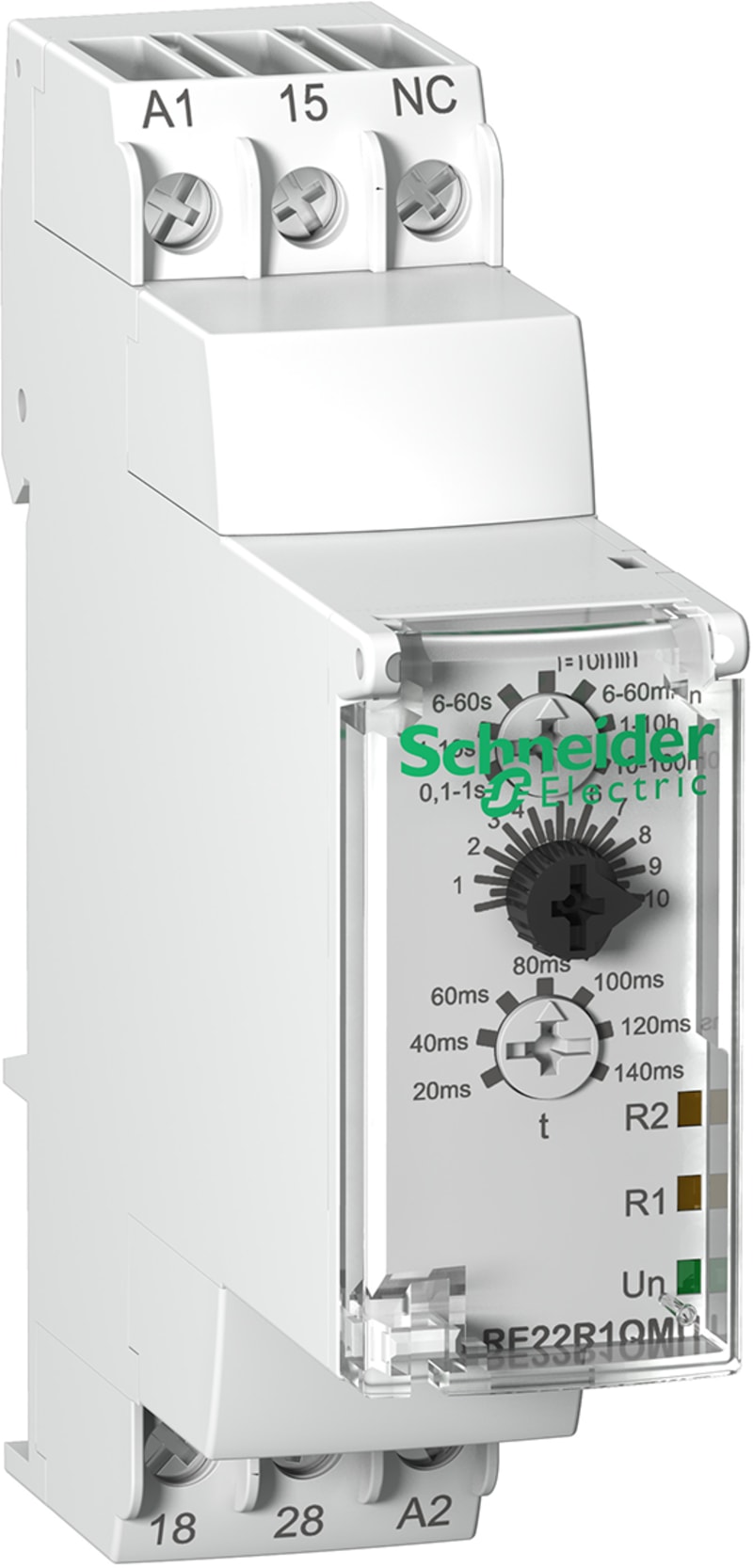 Schneider Electric star-delta timing relay - 24VDC/24..240 V AC - 1 C/O RE22R1QMU