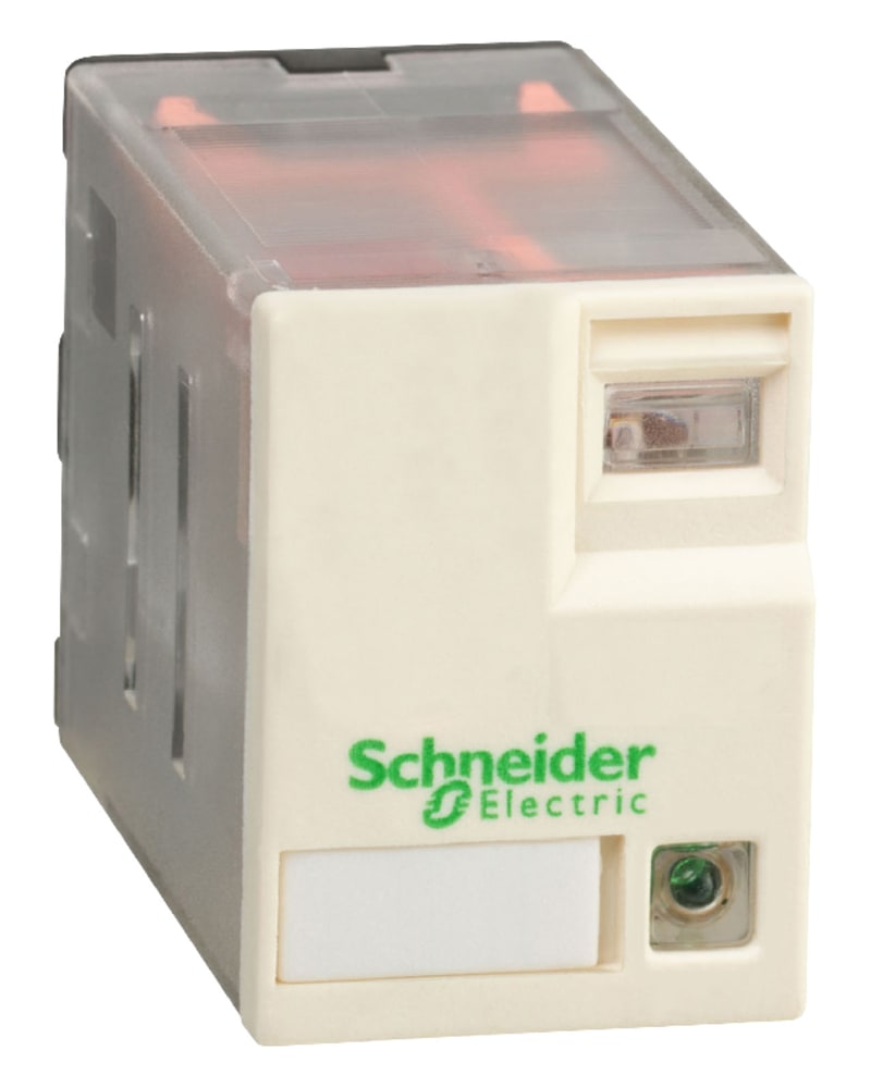 Schneider Electric Miniature Plug-in relay - Harmony RXM 2 C/O 24 V DC 12 A with LED RXM2AB3BD