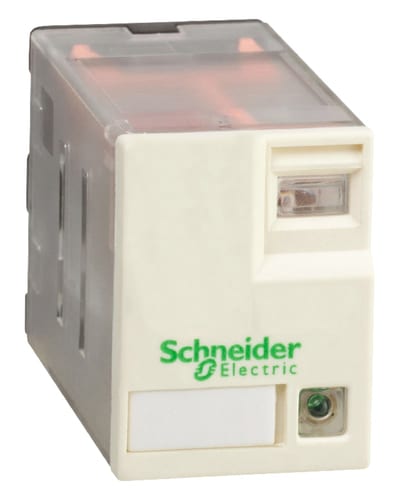 Schneider Electric Miniature Plug-in relay - Harmony RXM 2 C/O 24 V DC 12 A with LED RXM2AB3BD