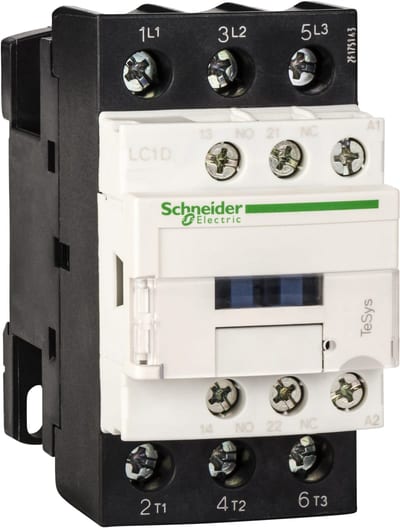 Schneider Electric TeSys D contactor - 3P(3 NO) - AC-3 - <= 440 V 25 A - 380 V AC coil LC1D25Q7