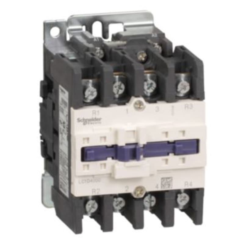 Schneider Electric Contactor, TeSys Deca, 4P(2NO+2NC),AC-1, <=440V, 60A,48V AC 50/60Hz coil, screw clamp terminal LC1D40008E7