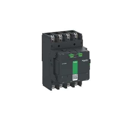 Schneider Electric High power contactor, TeSys Giga, 4 pole (4NO), AC-1 <=440V 385A, advanced version, 200…500V wide band AC/DC coil LC1G2654LSEA