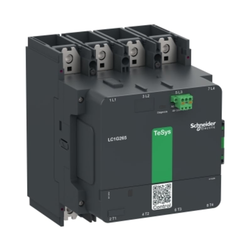 Schneider Electric High power contactor, TeSys Giga, 4 pole (4NO), AC-1 <=440V 700A, standard version, 48…130V wide band AC/DC coil LC1G5004EHEN
