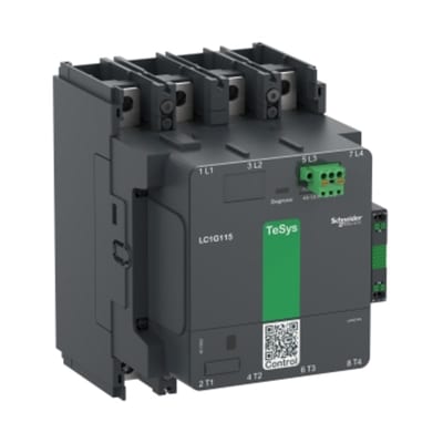 Schneider Electric High power contactor, TeSys Giga, 4 pole (4NO), AC-1 <=440V 275A, standard version, 100…250V wide band AC/DC coil LC1G1504KUEN