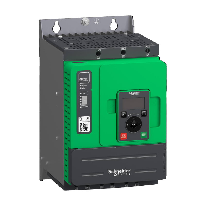 Schneider Electric Soft starter, Altistart 480, 17A, 208 to 690V AC, control supply 110 to 230V AC ATS480D17Y