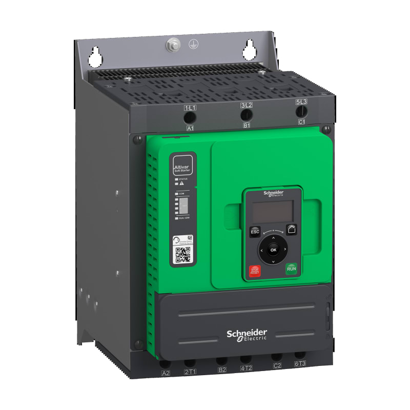 Schneider Electric Soft starter, Altistart 480, 88A, 208 to 690V AC, control supply 110 to 230V AC ATS480D88Y