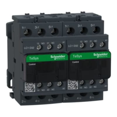 Schneider Electric TeSys Deca Reversing Contactor 3P, 32 A, 24 V AC Coil