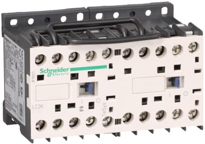 Schneider Electric reversing Contactor, TeSys K, 3P, AC-3/AC-3E,440V 6A, 1NO, 24V AC coil LC2K0610B7