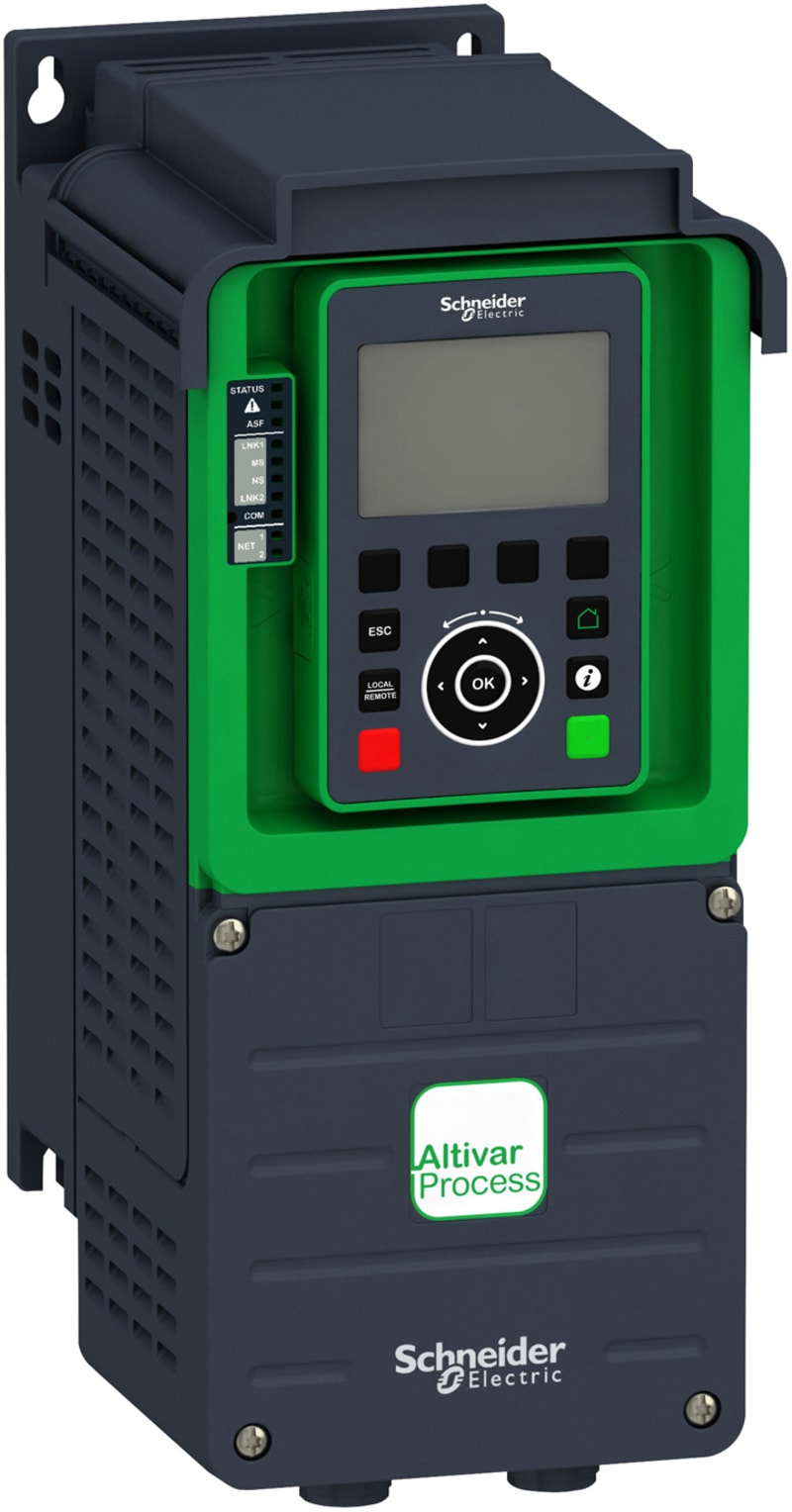 Schneider Electric variable speed drive, Altivar Process ATV900, ATV930, 0.75kW, 200 to 240V, with braking unit, IP21 ATV930U07M3