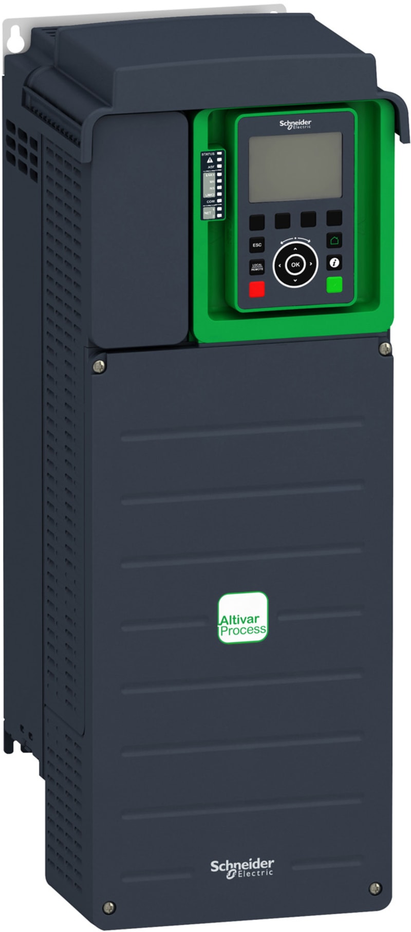 Schneider Electric variable speed drive, ATV930, 22kW, 400/480V, with braking unit, IP21 ATV930D22N4