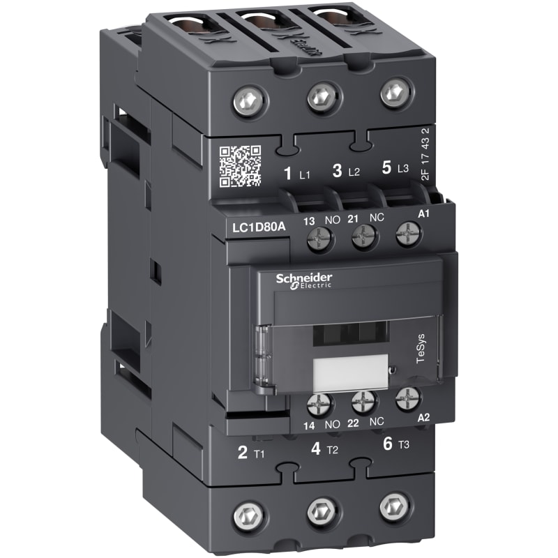 Schneider Electric TeSys D contactor 3P 66A AC-3 up to 440V coil 115V AC 50/60Hz LC1D80AFE7