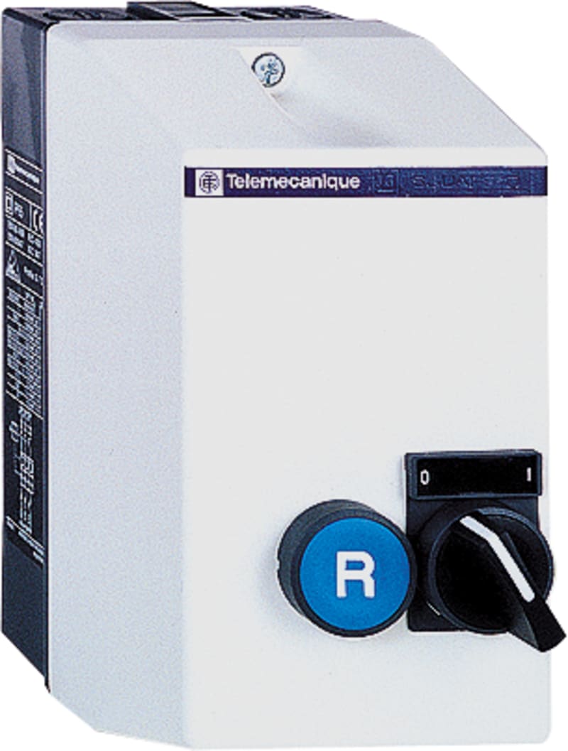 Schneider Electric Enclosed DOL starter,TeSys LE,12A,230V AC coil,including 1 LC1D,2-Pos switch and reset button LE1D12P7A13