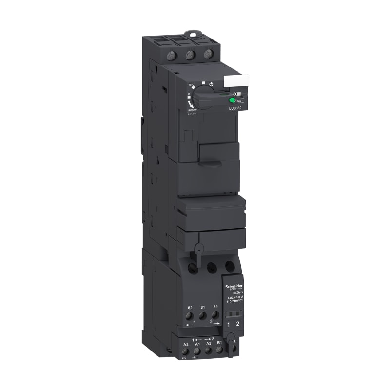 Schneider Electric Reversing power base, TeSys U, 3P, 38A/690V, coil 110-240V AC/DC LU2B38FU