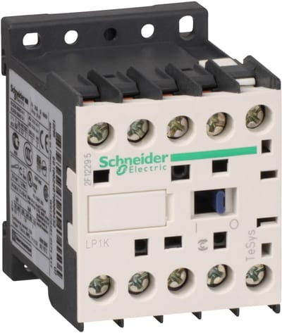 Schneider Electric TeSys K contactor - 3P - AC-3 <= 440 V 6 A - 1 NO aux. - 12 V DC coil LP1K0610JD