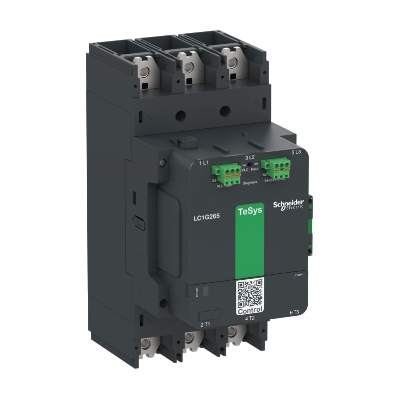 Schneider Electric High power contactor, TeSys Giga, 3 pole (3NO), AC-3 <=440V 400A, advanced version, 200…500V wide band AC/DC coil LC1G400LSEA