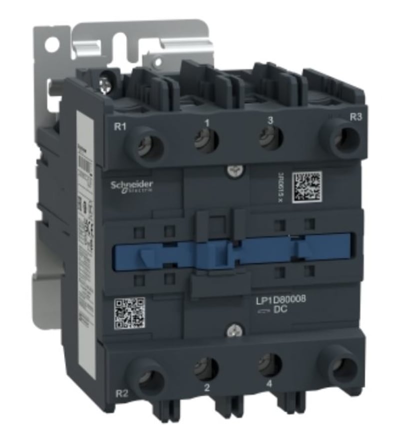 Schneider Electric TeSys D contactor - 4P(2 NO + 2 NC) - AC-1 - <= 440 V 125 A - 24 V DC coil LP1D80008BD