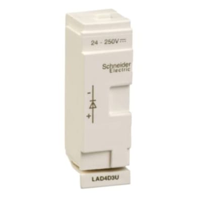 Schneider Electric D40A to D65A Diode 24-250VDC Suppressor LAD4D3U