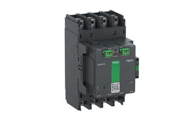 Schneider Electric High power contactor, TeSys Giga, 4 pole (4NO), AC-1 ≤440V 275A, advanced version, 24…48V wide band AC/DC coil LC1G1504BEEA