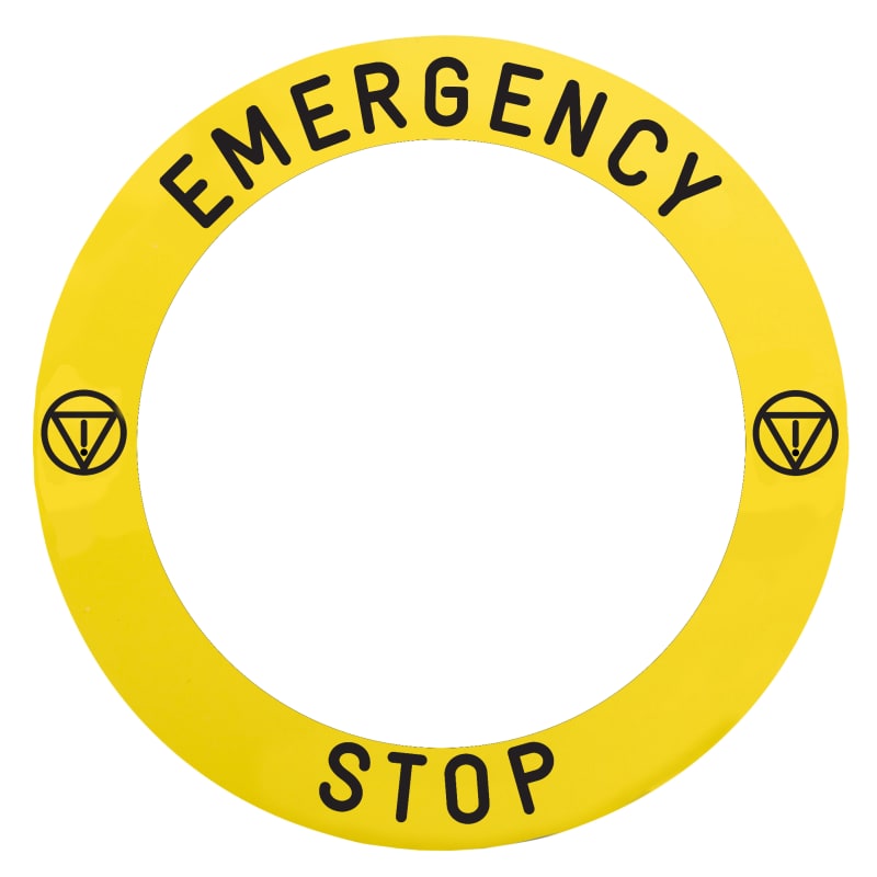 Sign Ø90 f/XB5AS84WXX Imperial (ZBY8L330)