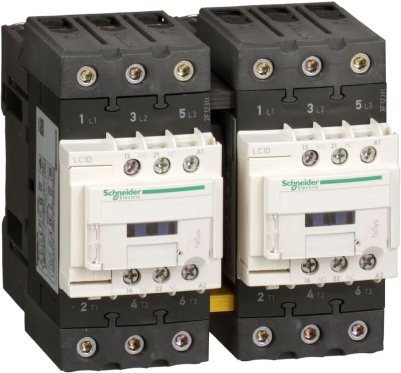 Schneider Electric TeSys D reversing contactor - 3P(3 NO) - AC-3 - <= 440 V 50 A - 24 V DC coil LC2D50ABD
