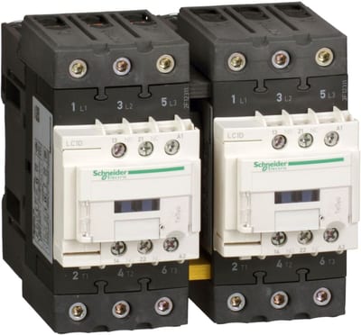 Schneider Electric TeSys D reversing contactor - 3P(3 NO) - AC-3 - <= 440 V 50 A - 24 V DC coil LC2D50ABD