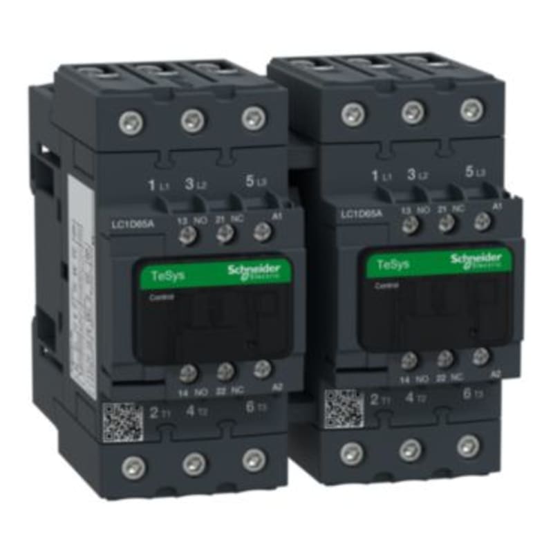 Schneider Electric TeSys D reversing contactor - 3P(3 NO) - AC-3 - <= 440 V 65 A - 230 V AC coil LC2D65AP7