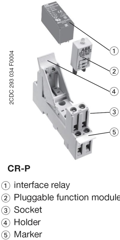 Plug-in interface relay CR-P024DC1