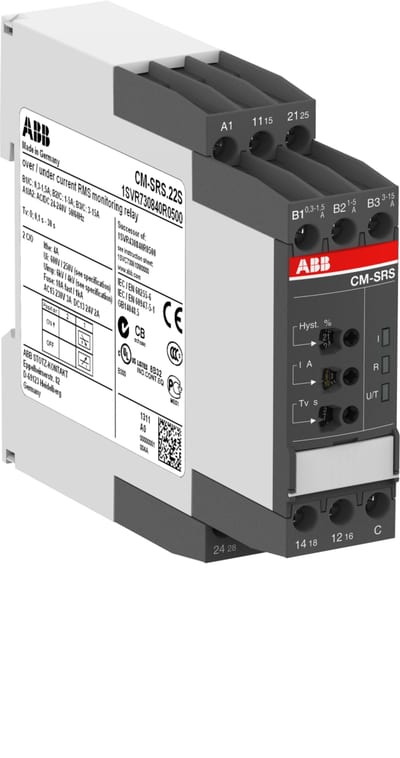 ABB CM-SRS.22S Current Monitoring Relay 2 C/O 220-240 V AC