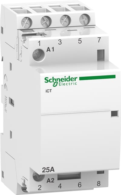 Schneider Electric contactor iCT - 4 poles - 4 NO - 25 A - 220..240 V AC A9C20834
